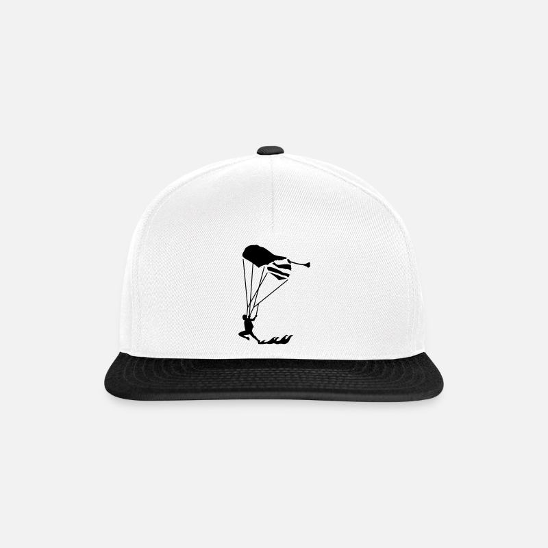 swoop_1 - Snapback Cap - white/black