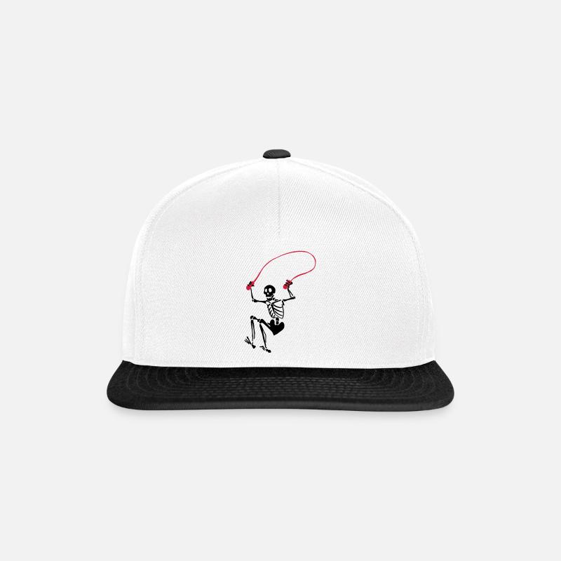 Skeleton jumping rope - Snapback Cap - white/black