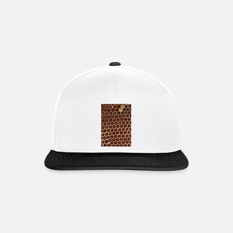 honeycomb - Snapback Cap - white/black