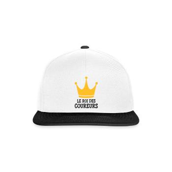Course à Pied / Running / Jogging / Coureur - Casquette snapback - blanc/noir - Devant