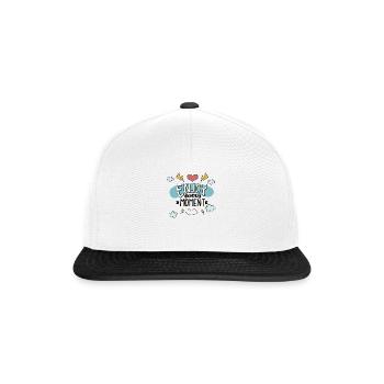 Enjoy every moment design - Snapback Cap - white/black - Front