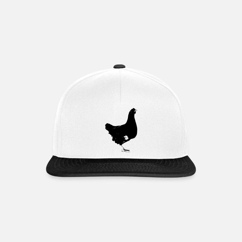 Poulet - Casquette snapback - blanc/noir