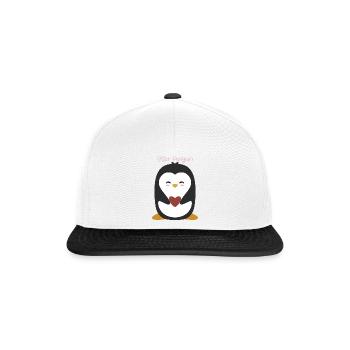 Schwester Pinguin - Snapback Cap - Weiß/Schwarz - Vorne