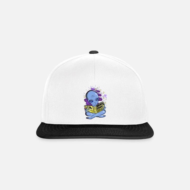 Alien - Glaube an dich selbst - Snapback Cap - Weiß/Schwarz