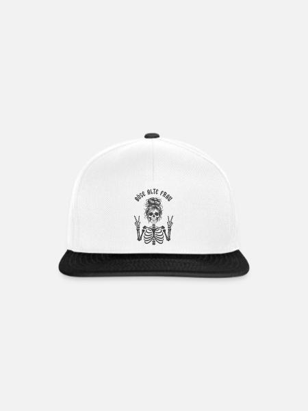 Böse alte Frau - Snapback Cap - Weiß/Schwarz