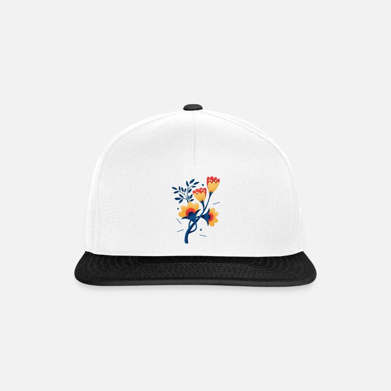 SCHOLLE 3 - Snapback Cap - Weiß/Schwarz