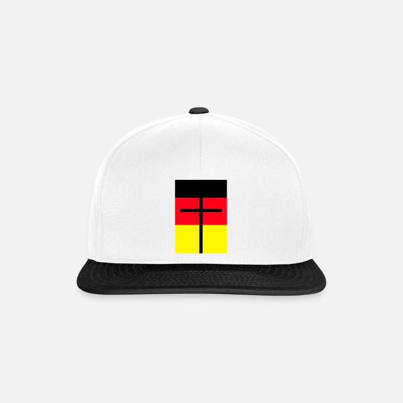 kreuz de - Snapback Cap - Weiß/Schwarz