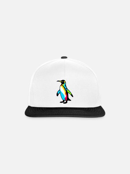 Pinguin - Snapback Cap - Weiß/Schwarz
