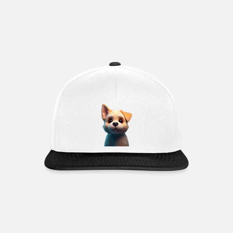 Cute dog - Snapback Cap - white/black