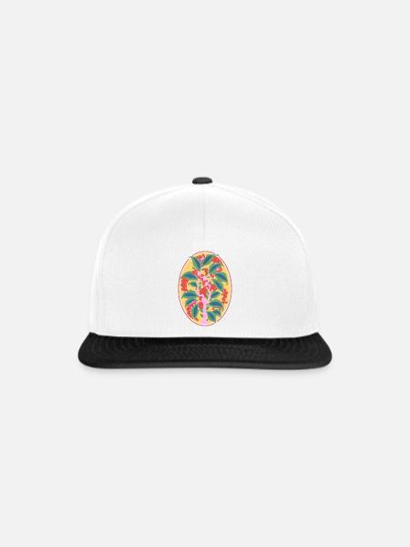 Abstrakte Blumen – Lebendige Naturillustration - Snapback Cap - Weiß/Schwarz