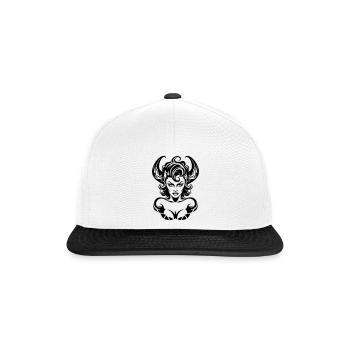 The Devil is a woman - Snapback Cap - white/black - Front