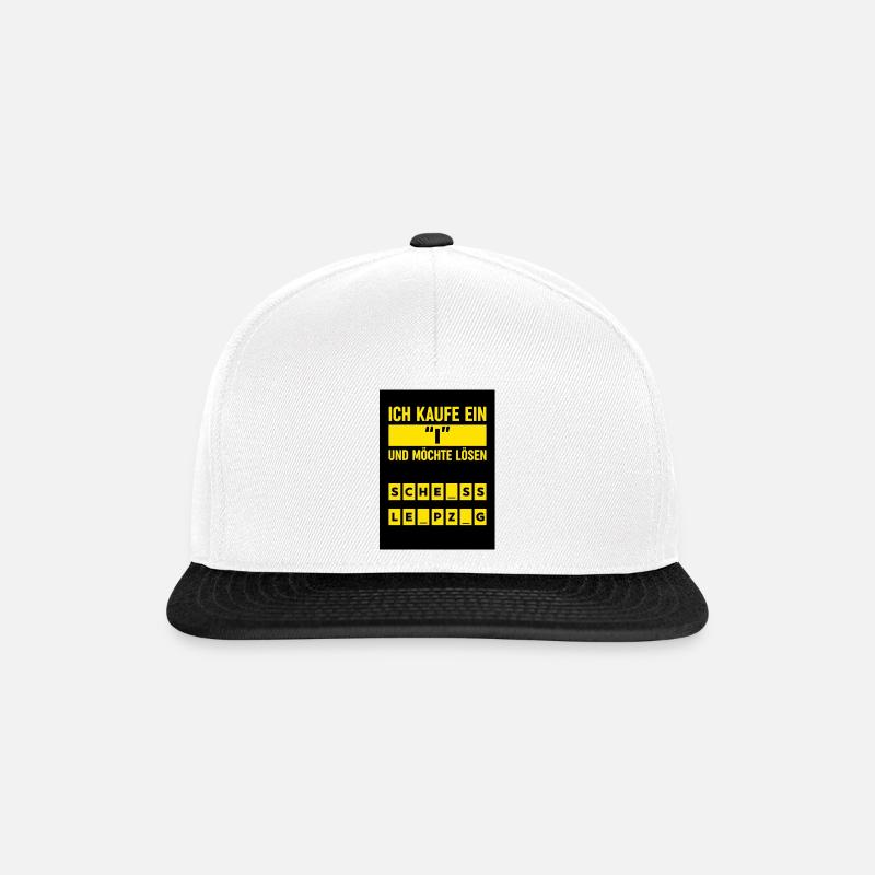 Anti Leipzig Rätsel - Snapback Cap - Weiß/Schwarz