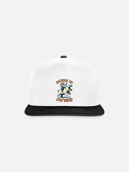 Rodeo-Rebellion - Snapback Cap - Weiß/Schwarz