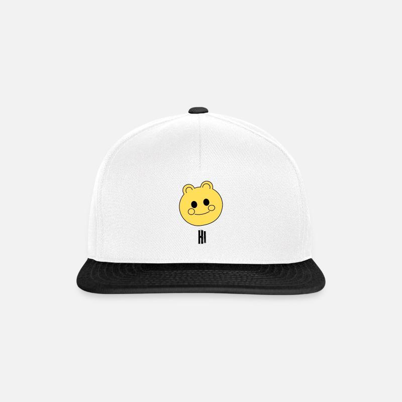 Hallo - Snapback Cap - Weiß/Schwarz