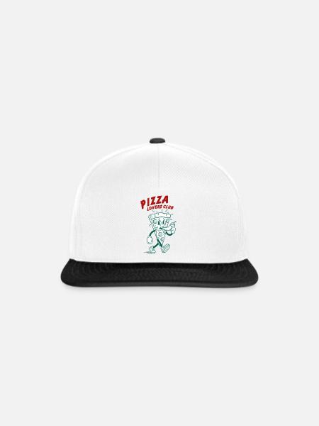 Pizza Lovers Club - Snapback Cap - Weiß/Schwarz
