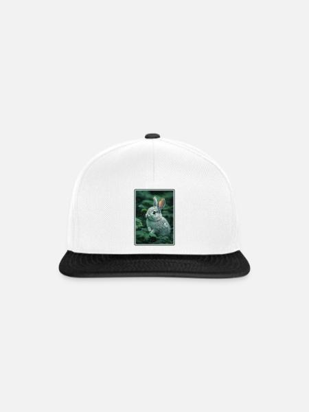 Hasen Hase - Snapback Cap - Weiß/Schwarz