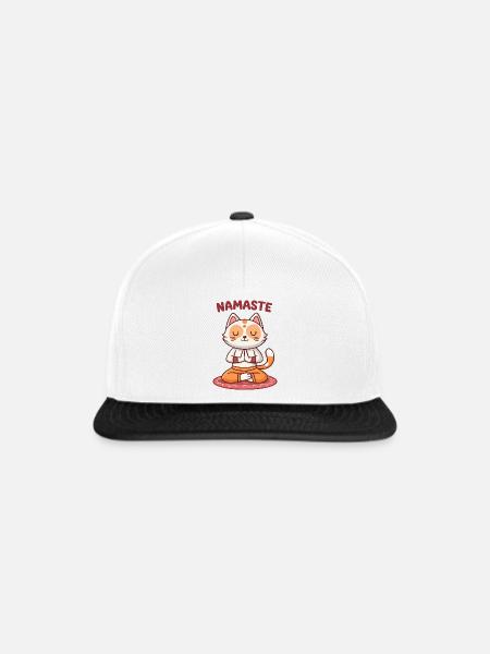 Namaste Chat Zen - Snapback Cap - Weiß/Schwarz