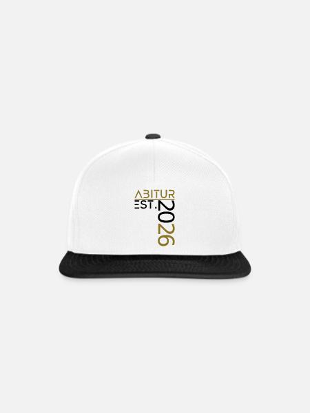 Abitur 2026 - Snapback Cap - Weiß/Schwarz