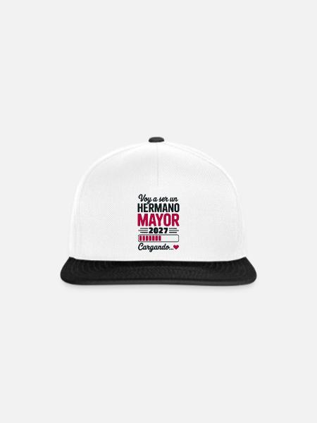 Ich werde 2027 großer Bruder. - Snapback Cap - Weiß/Schwarz