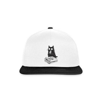 Pizza Cat - Snapback Cap - white/black - Front