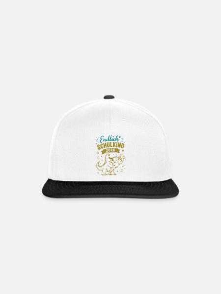 Endlich Schulkind 2026 - Snapback Cap - Weiß/Schwarz