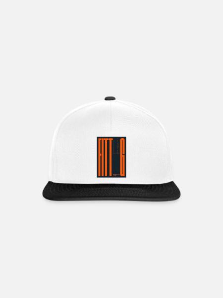 Moderne Textkunst einfügen - Snapback Cap - Weiß/Schwarz