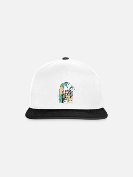 Faulheit pumpt Fettschläge an der Küste - Snapback Cap - Weiß/Schwarz