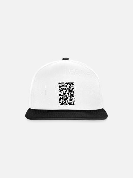 Katzen Labyrinth - Snapback Cap - Weiß/Schwarz