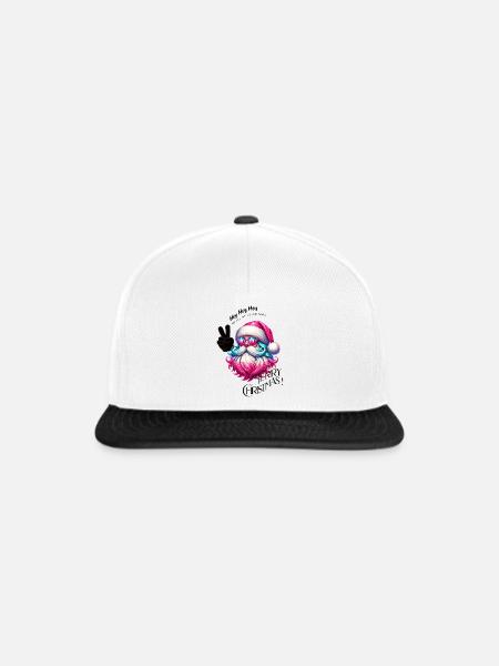 Weihnachtsmann - Fröhliche Weihnachten - Design3 - Snapback Cap - Weiß/Schwarz