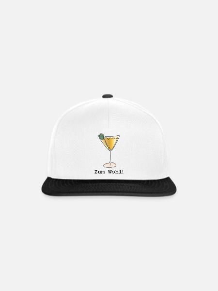 Cocktail Zum Wohl - Snapback Cap - Weiß/Schwarz