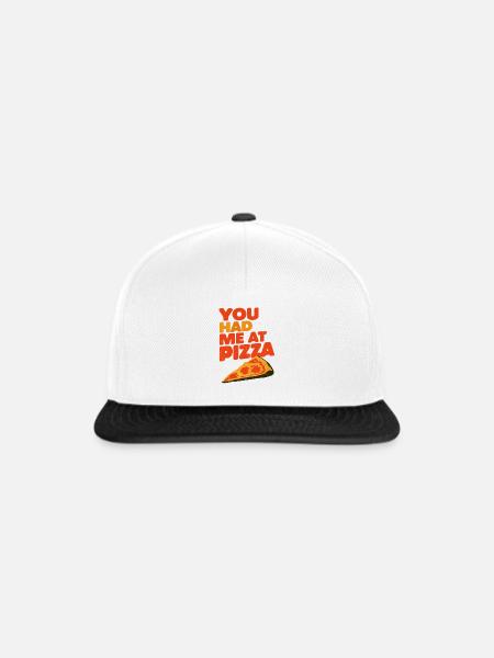 you had me at pizza - Snapback Cap - Weiß/Schwarz
