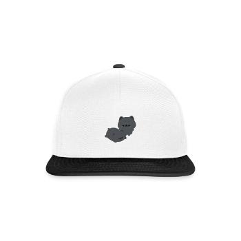 Couple de bouledogues français - Casquette snapback - blanc/noir - Devant