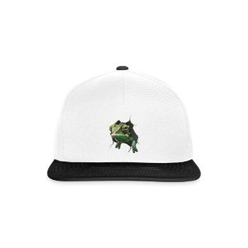 Chamäleon - Snapback Cap - Weiß/Schwarz - Vorne