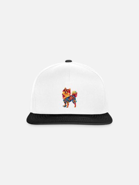 Zwergspitz - Snapback Cap - Weiß/Schwarz