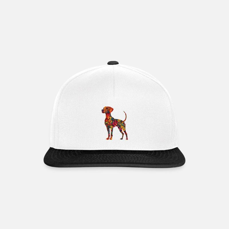 Rhodesian Ridgeback - Snapback Cap - Weiß/Schwarz