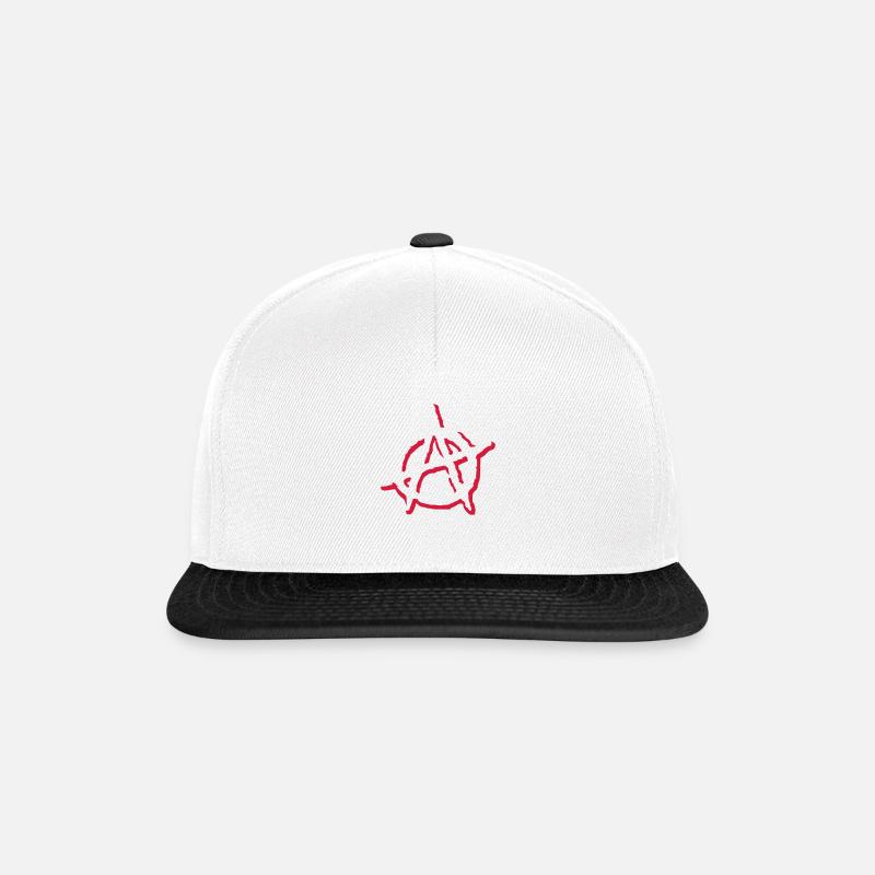 Anarchy - Casquette snapback - blanc/noir