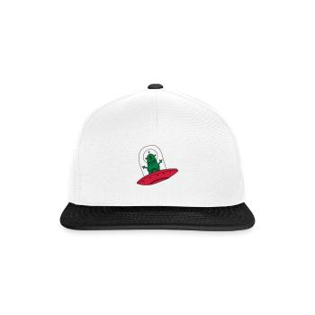 UFO Ovni Fusée Martien Enfant Naissance bébé - Casquette snapback - blanc/noir - Devant