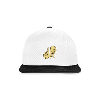 los_angeles_handzeichen_2 - Snapback Cap - Weiß/Schwarz - Vorne