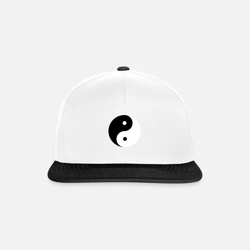 YING YANG KARMA - Casquette snapback - blanc/noir