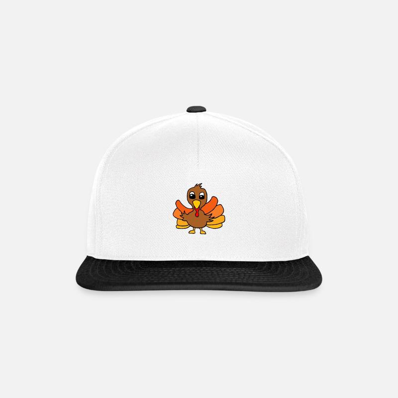 truthahn - Snapback Cap - Weiß/Schwarz