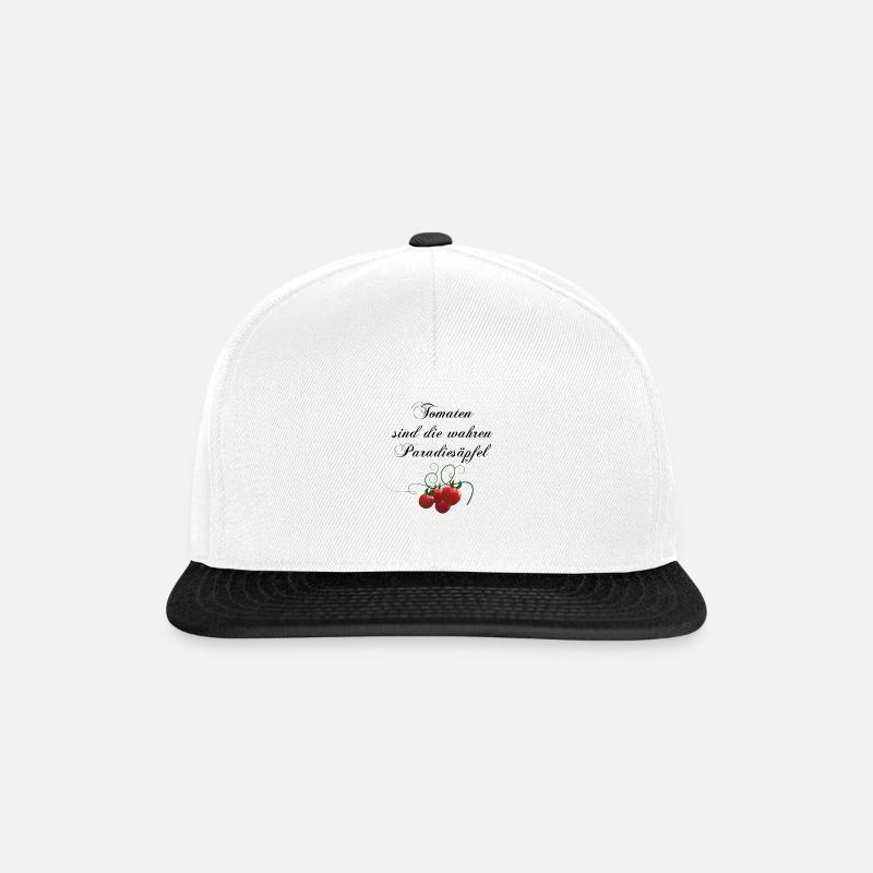 Tomaten - Snapback Cap - Weiß/Schwarz