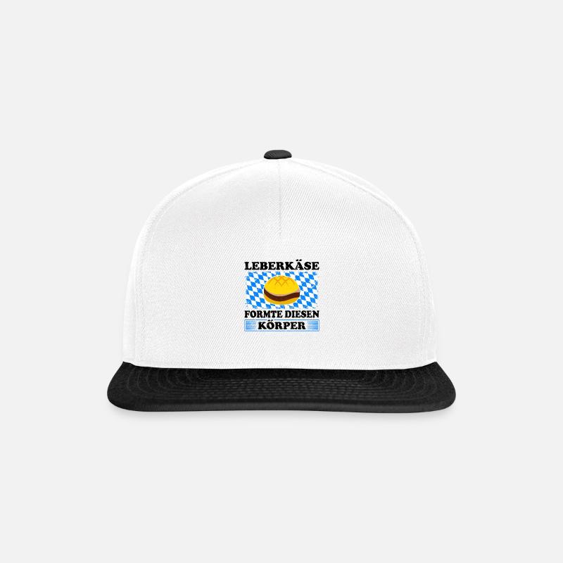 Leberkäse Formte Diesen Körper Lustig Fleischkäse - Snapback Cap - Weiß/Schwarz