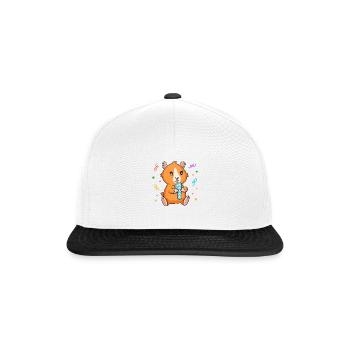 Guinea pig 1st birthday girl 1 year old - Snapback Cap - white/black - Front