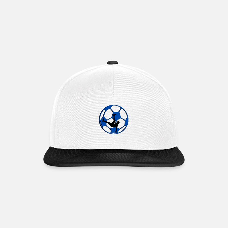 Fussball - Snapback Cap - Weiß/Schwarz