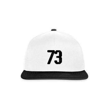 Maillot à 73 numéros - Casquette snapback - blanc/noir - Devant