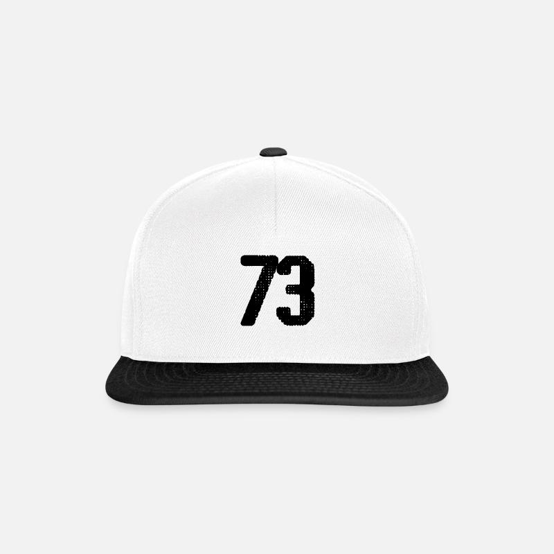 73 Zahl Trikot - Snapback Cap - Weiß/Schwarz