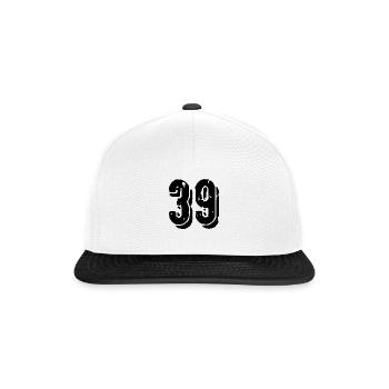 39 Number jersey - Snapback Cap - white/black - Front