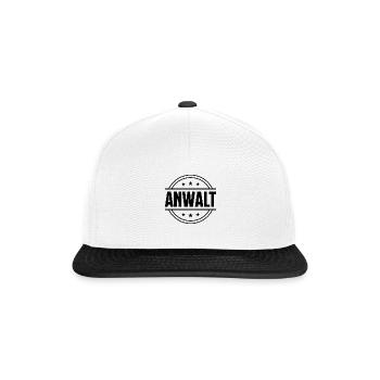 Anwalt Beruf - Snapback Cap - Weiß/Schwarz - Vorne