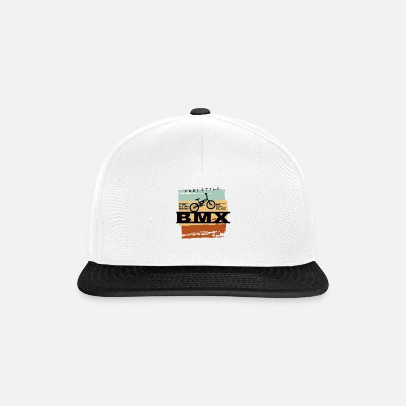 BMX Action - Snapback Cap - Weiß/Schwarz