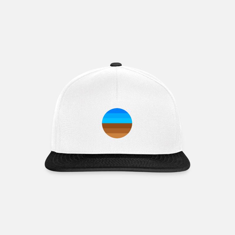 Airtificial horizon tones - Snapback Cap - white/black